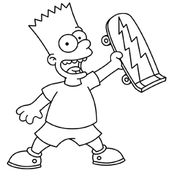 250x250 How To Draw Bart From The Simpsons