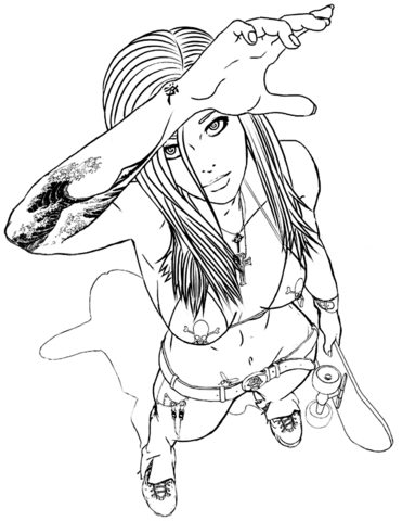 371x480 Skater Girl Coloring Page Free Printable Coloring Pages