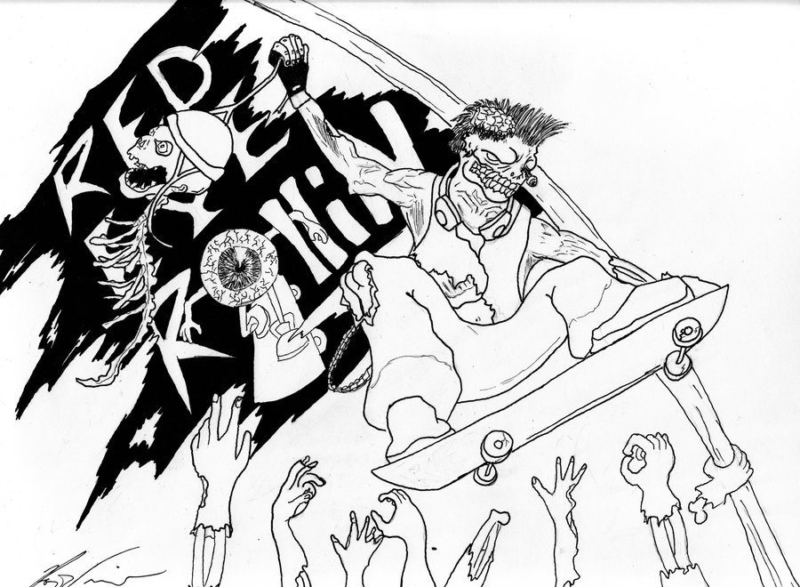 900x660 Zombie Skater By Duckness