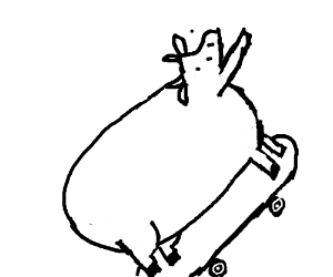 300x250 Cow Skateboarding