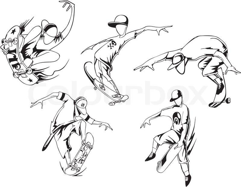 800x621 Skateboarding Stock Vector Colourbox