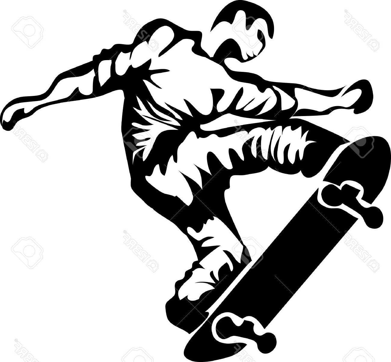 1300x1204 Best Skateboarding Stock Vector Skateboard Skate Library