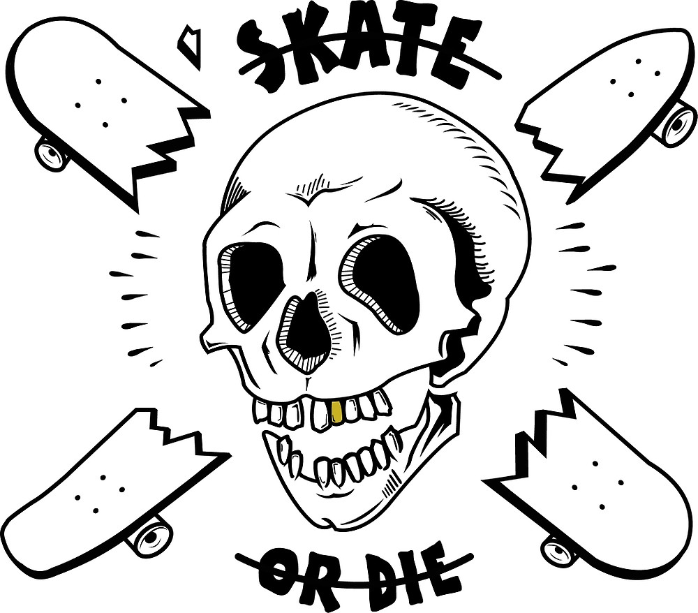 1000x878 Skate Or Die By Domlast Redbubble