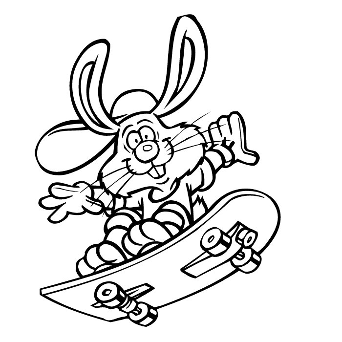 700x700 Skateboard Coloring Pages
