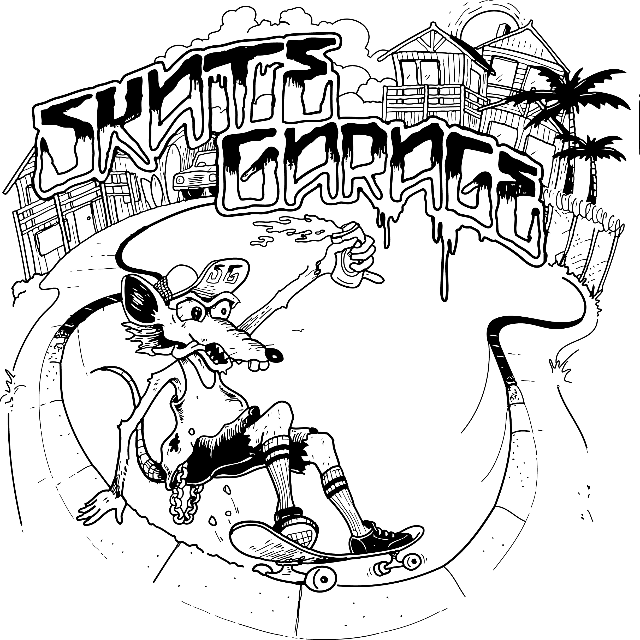 2452x2454 Skategarage~roll By The Sea~