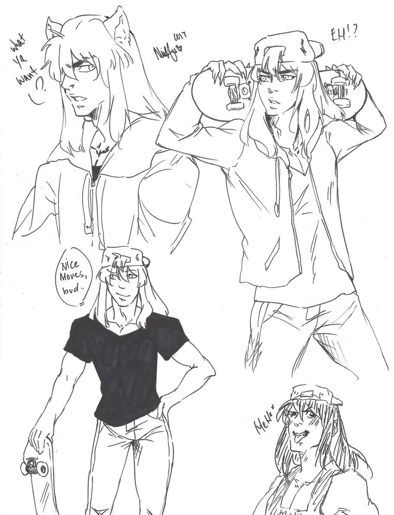 781x1022 Inu Skater Boy Sketches By Mmhinman