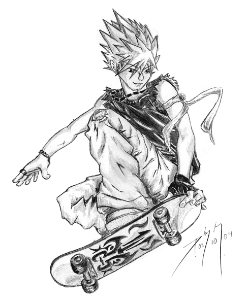 488x603 Jumping Skater 600 Hit Kiriban By Firedolphin