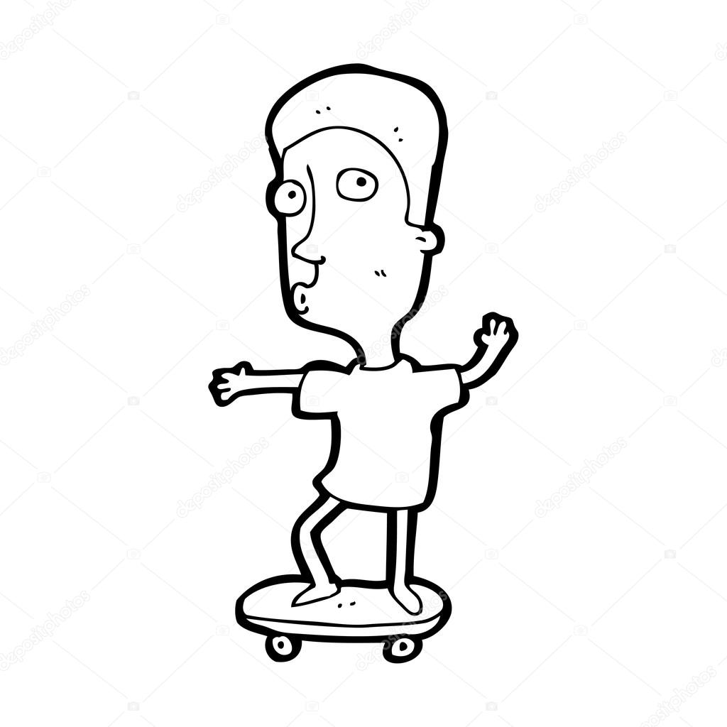 1024x1024 Skater Boy Cartoon Stock Vector Lineartestpilot