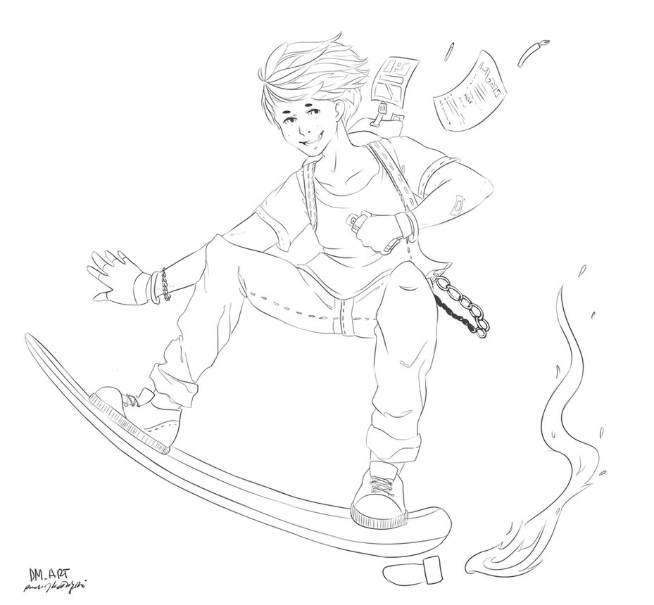 929x860 Skater Boy By The Drew Art