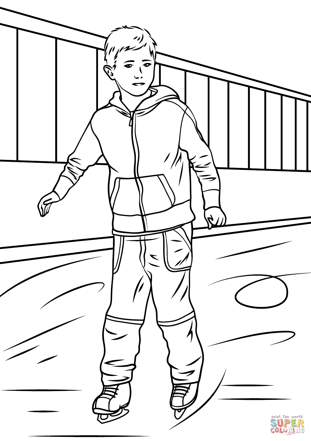 1060x1500 Boy Ice Skater Coloring Page Free Printable Coloring Pages