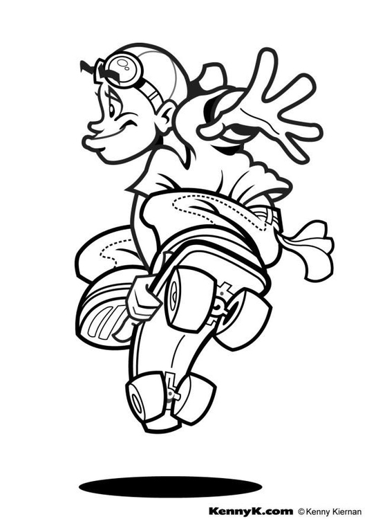 531x750 Coloring Page Skater