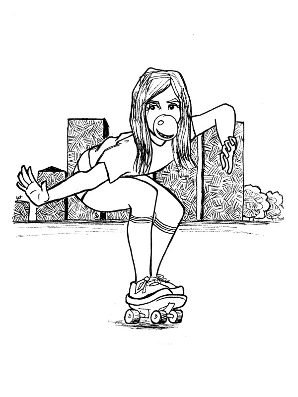 600x800 Inktober 26 Of 31 (Bubblegum Skater Girl) By Spencey