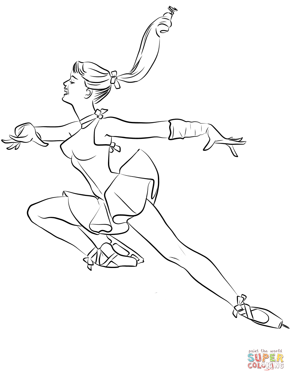 927x1200 Ice Skating Ballerina Coloring Page Free Printable Coloring Pages