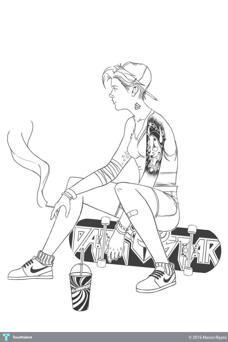 800x1200 Skater Girl Touchtalent