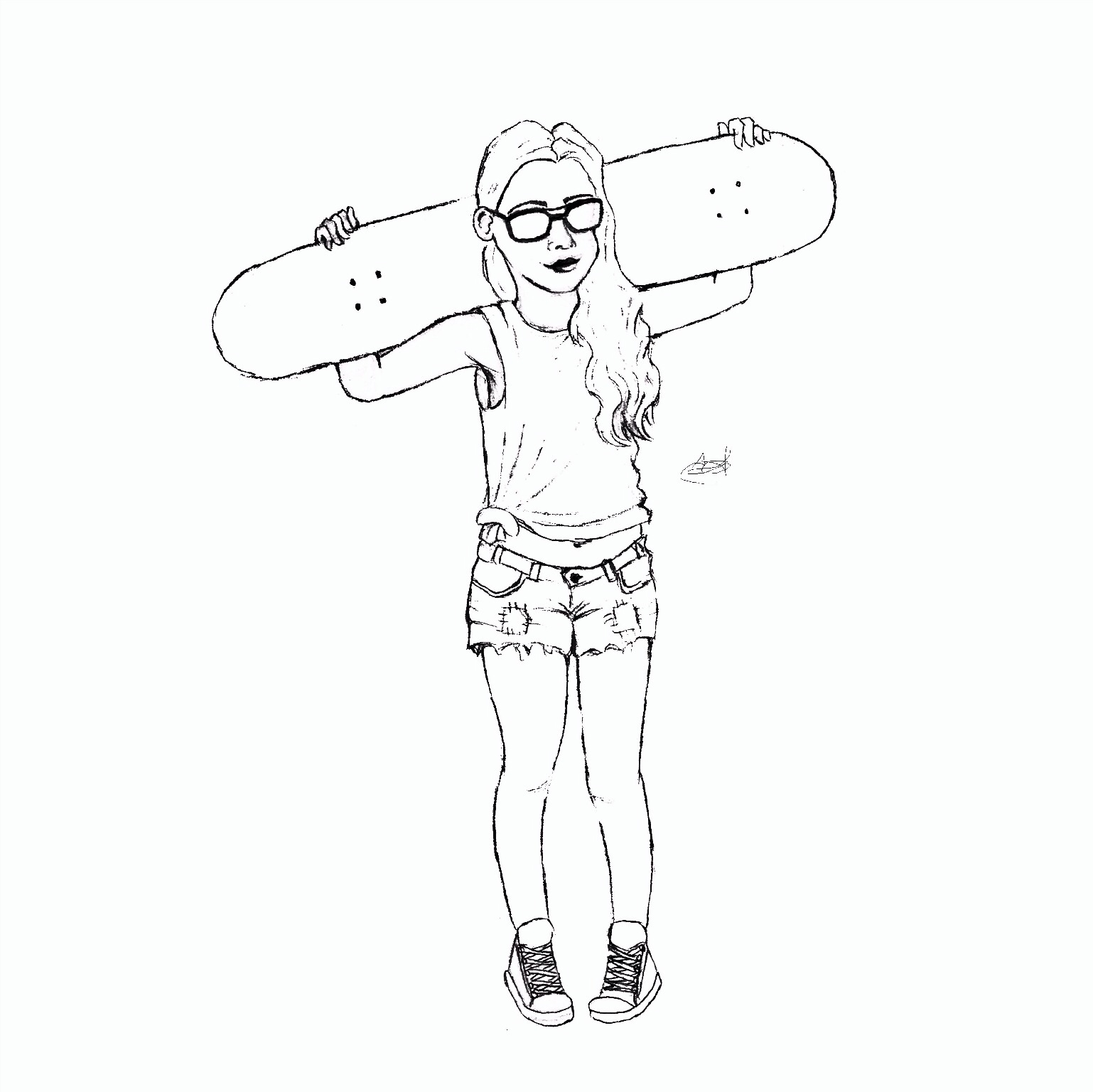 1538x1536 Skater Girl Part 1 By Inkstandy