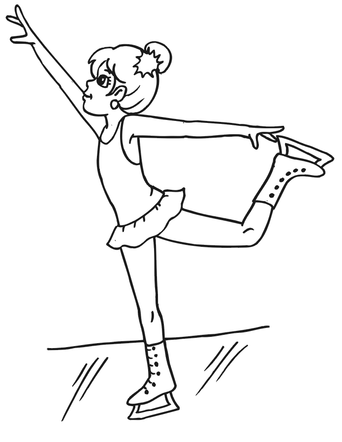 695x899 Figure Skating Coloring Pages Coloring Page For Kids