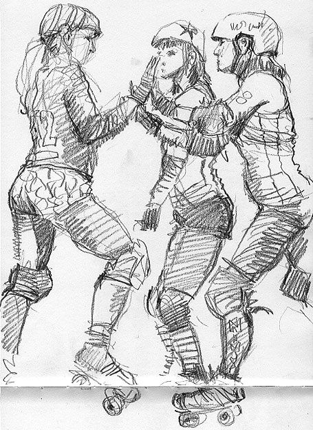 455x624 Skaters Roller Derby Art And Motivation Sheffield