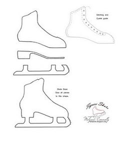 236x295 Ice Skate Template Disegni Da Stamparedrawings To Be Printed