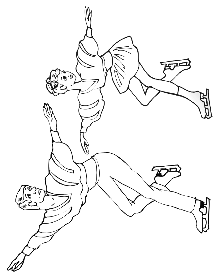 695x899 Figure Skating Coloring Page Adult Pairs Team