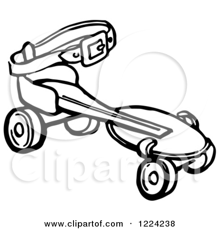 450x470 Roller Skates Black And White Clipart