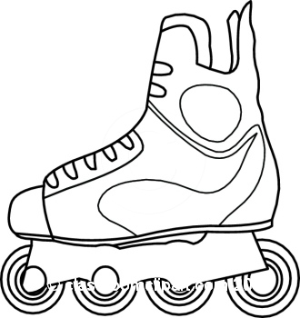 330x350 Skates Clipart Black And White