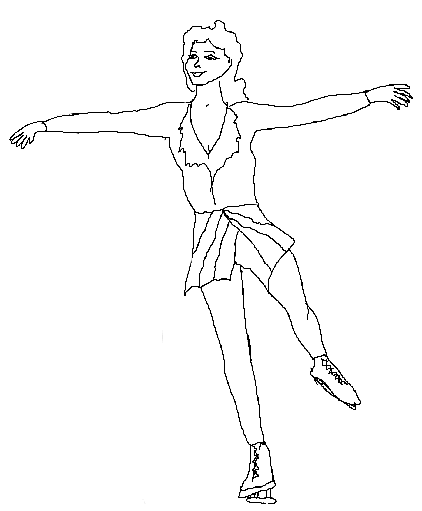 422x511 Ice Skating Coloring Pages