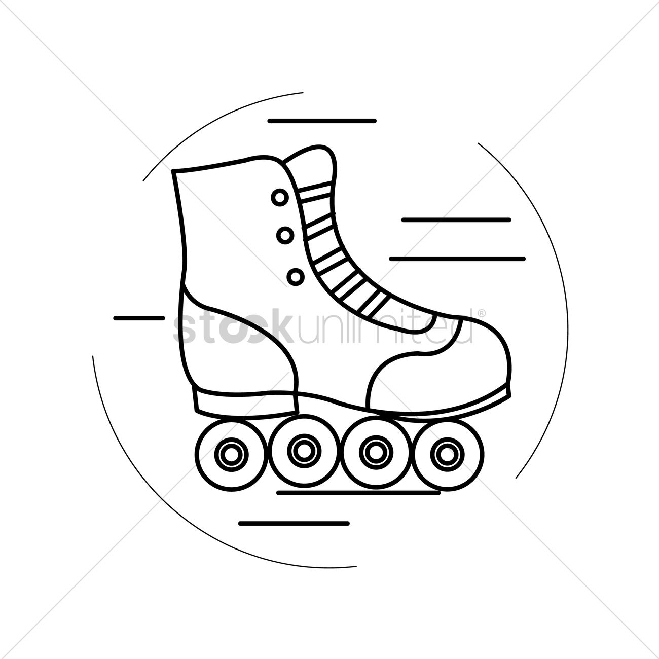 1300x1300 Roller Skate Shoe Vector Image