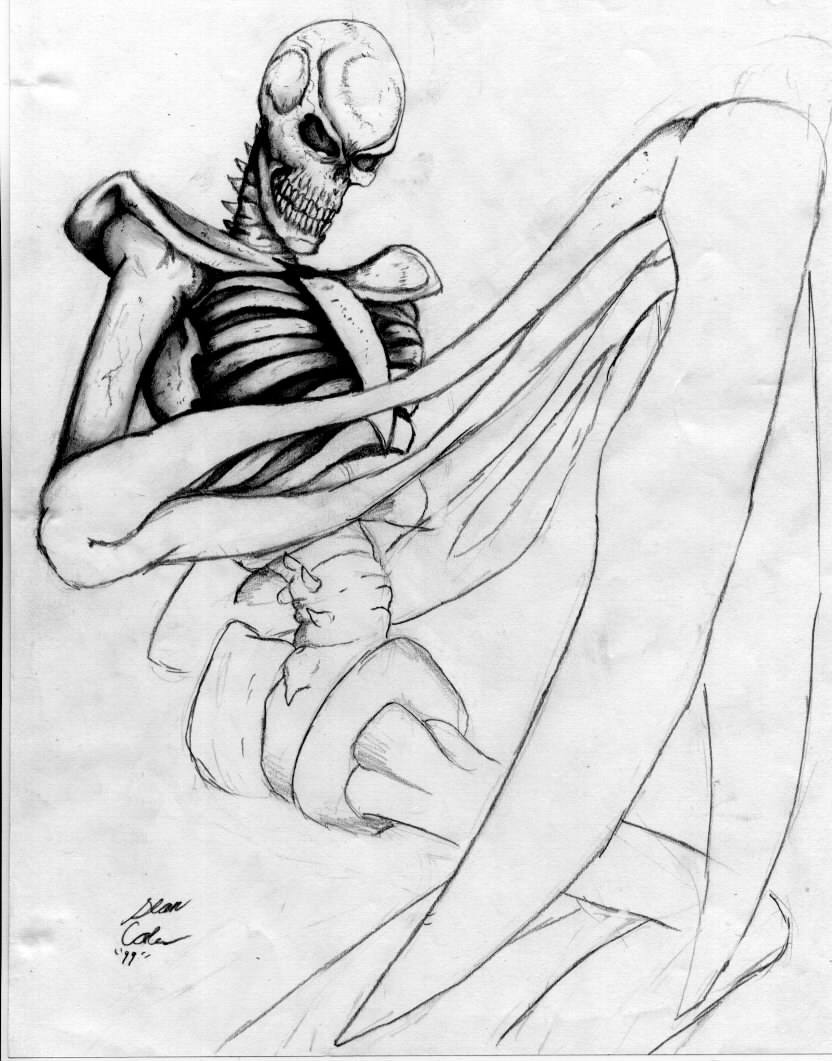 832x1061 Skeletal Drawing By Darkonebah