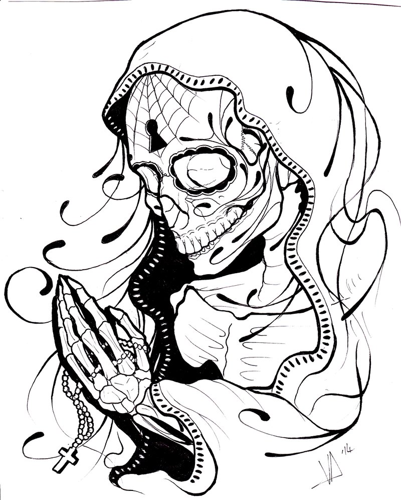 800x996 Prayer Skeletal By Magnasicparvis