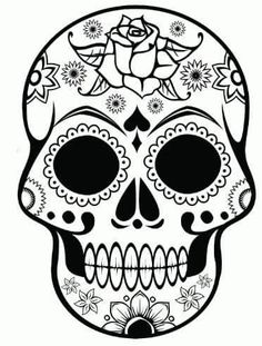 236x311 Dia De Los Muertos Coloring Pages Sugar Skull Version 6 Wall