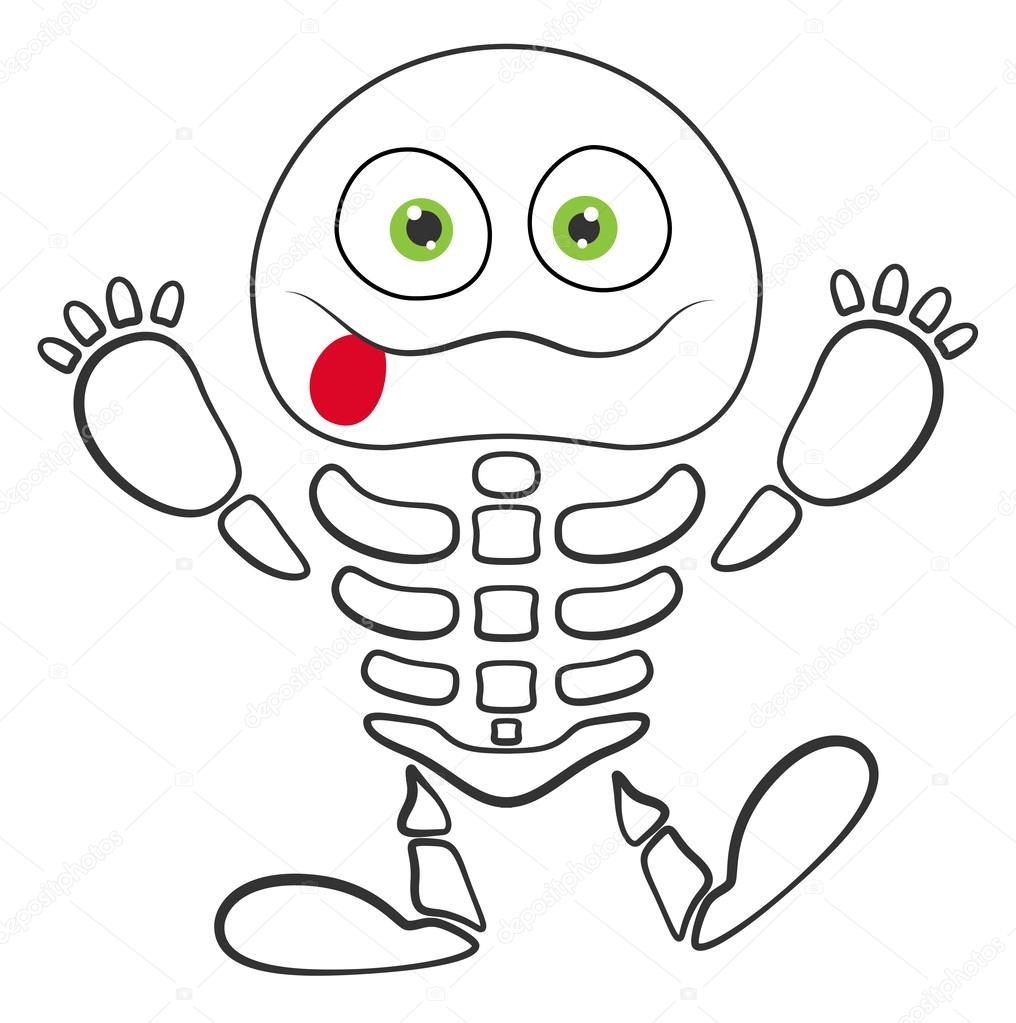 1016x1023 Halloween Skeleton Monster Vector Stock Vector Baavli