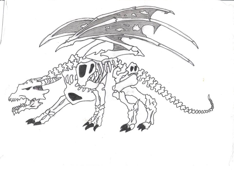 960x698 Heroes Of Might And Magic Skeleton Dragon By Mistrgremlin