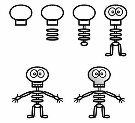 450x409 How To Draw A Skeleton And Label Tags How To Draw A Skeleton
