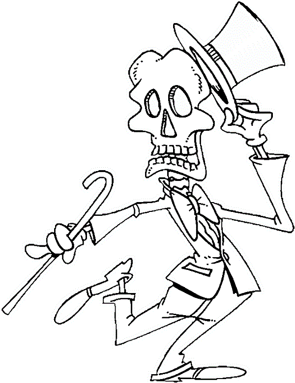 600x779 Halloween Coloring Pages Of Skeletons Coloring Kids