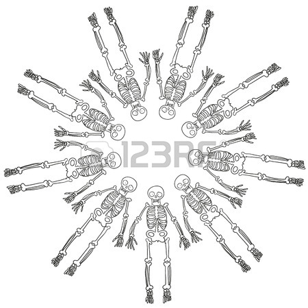 450x450 Hand Drawn Skeleton. Vector Sketch Royalty Free Cliparts, Vectors