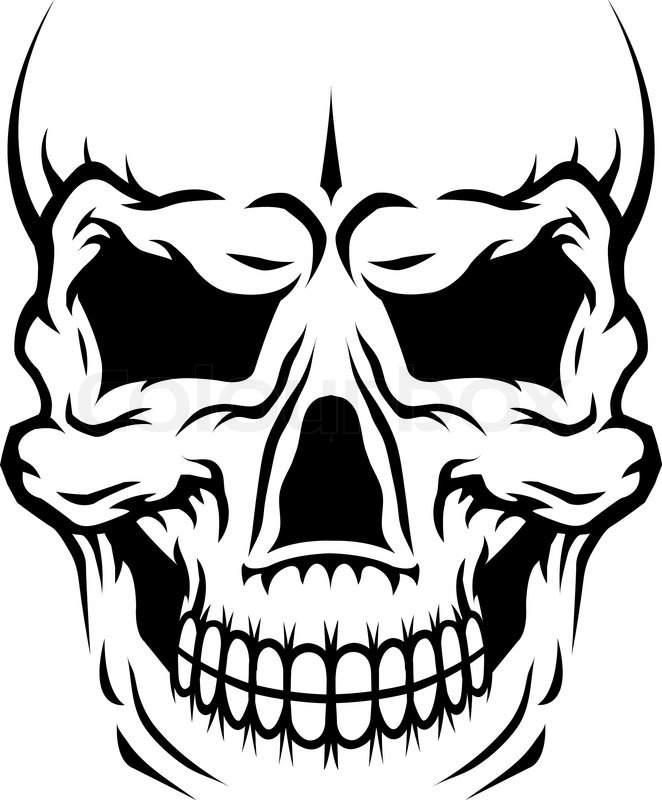 662x800 Danger Human Skull Stock Vector Colourbox