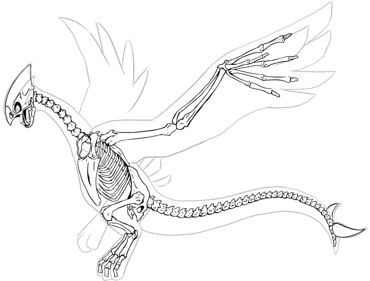 1280x972 Lugia Skeleton By Chibi Pika