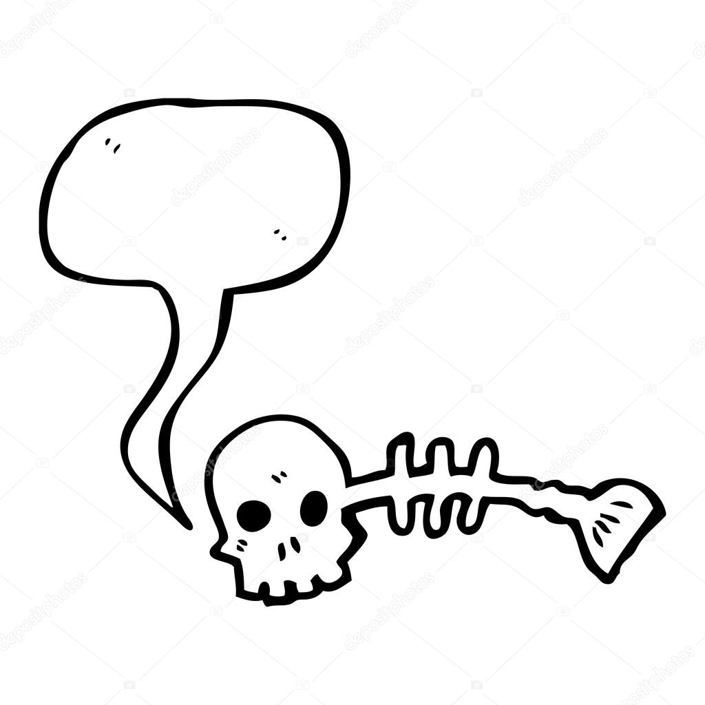 1024x1024 Weird Skeleton Fish Bones Cartoon Stock Vector Lineartestpilot