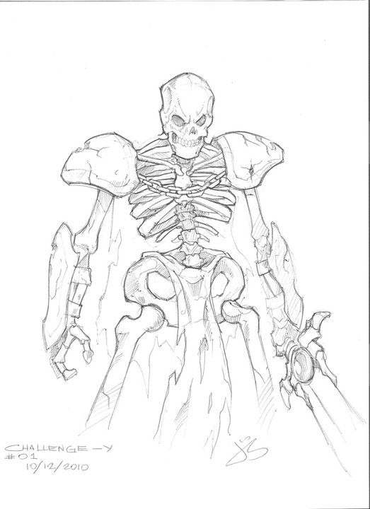 523x720 Drawn Sleleton Skeleton Warrior