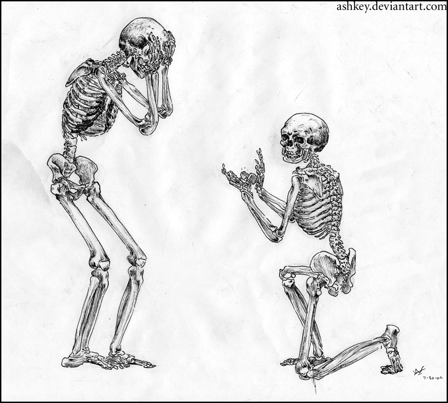 900x809 Skeleton By Ashkey