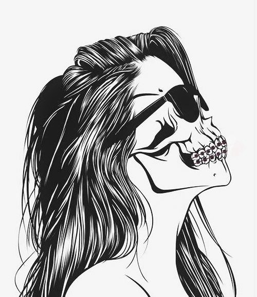 500x579 Skeleton Girl Uploaded By A Lost Girl On We Heart It