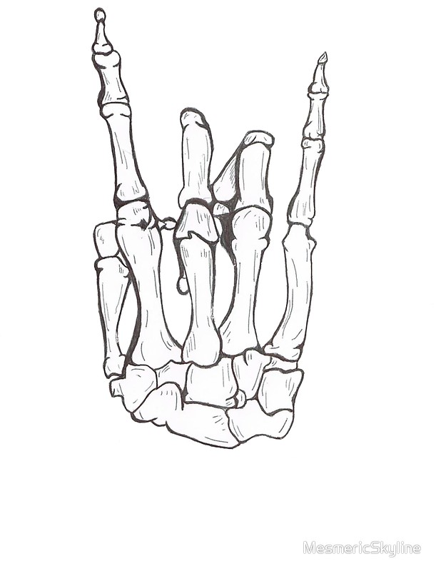 611x800 Skeleton Hand Stickers By Mesmericskyline Redbubble