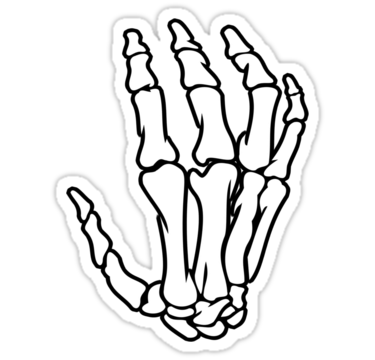 375x360 Skeleton Hand Stickers By Hunnydoll Redbubble