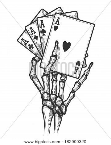 360x470 Black Jack Bones Hand Vector Vector Amp Photo Bigstock