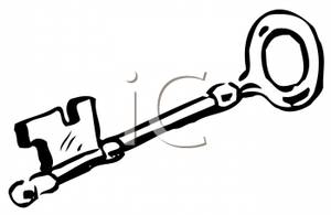 300x195 Art Image Black And White Skeleton Key