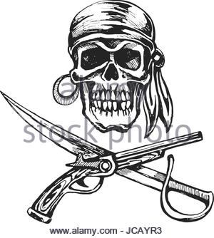 300x334 Hand Drawing Skull Head Cartoon For Halloween Concept, Isolated