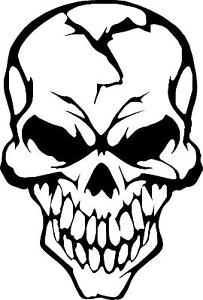 203x300 Skeleton Skull Vinyl Decal Ebay