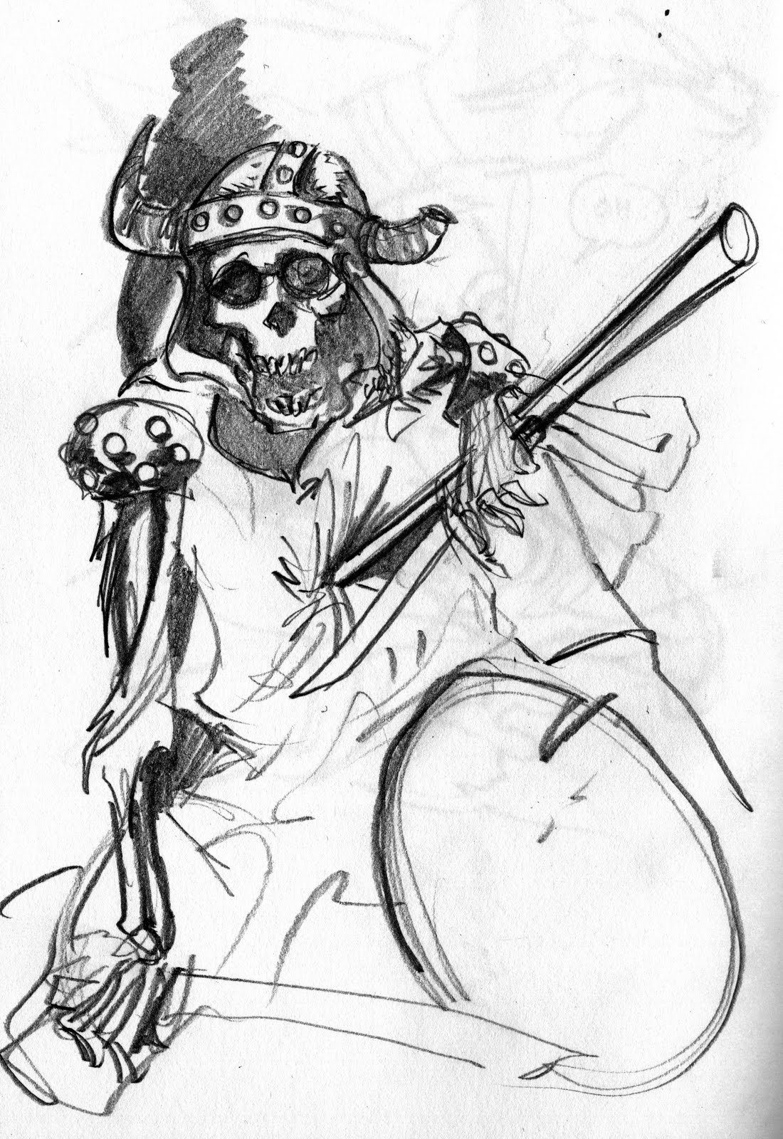 1100x1600 George O'Connor's Online Sketchbook Warrior, Skeletonized