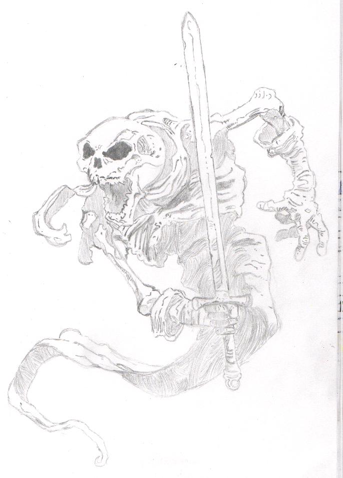 685x955 Ghost Skeleton Warrior By Bananaboy