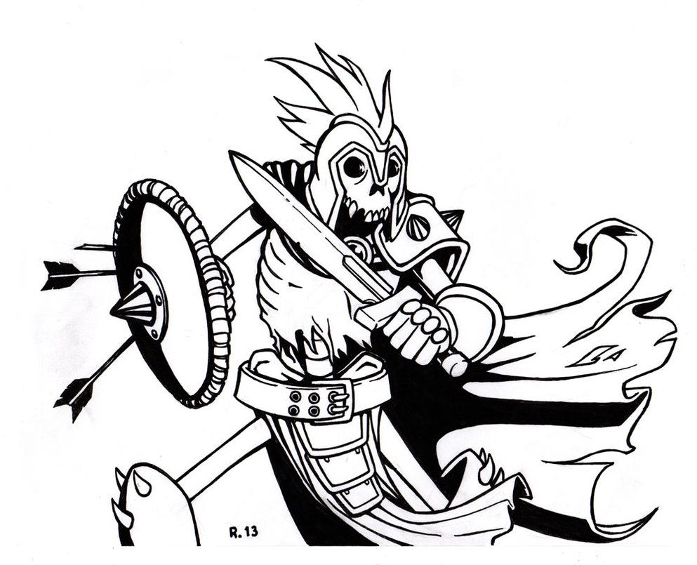 993x805 Skeleton Warrior By Therigger